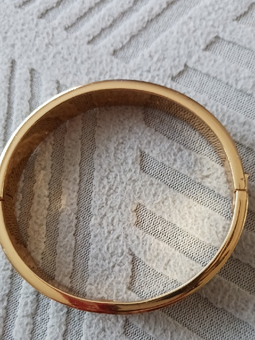 kate spade Cream Enamel and Gold Spade Bangle Bracelet - Picture 3 of 5